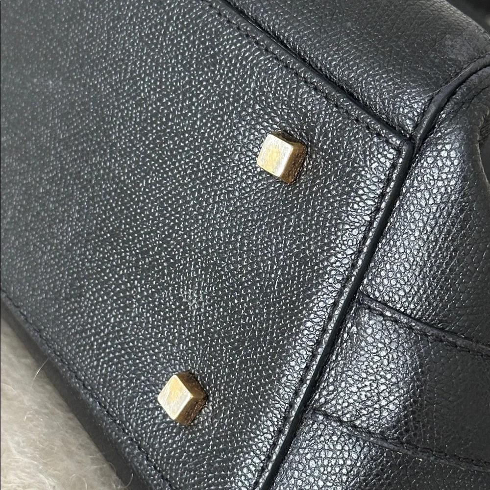 Valextra Black Leather Tote Bag Made in Italy | Structured Minimal Designer Bag - Picture 3 of 14